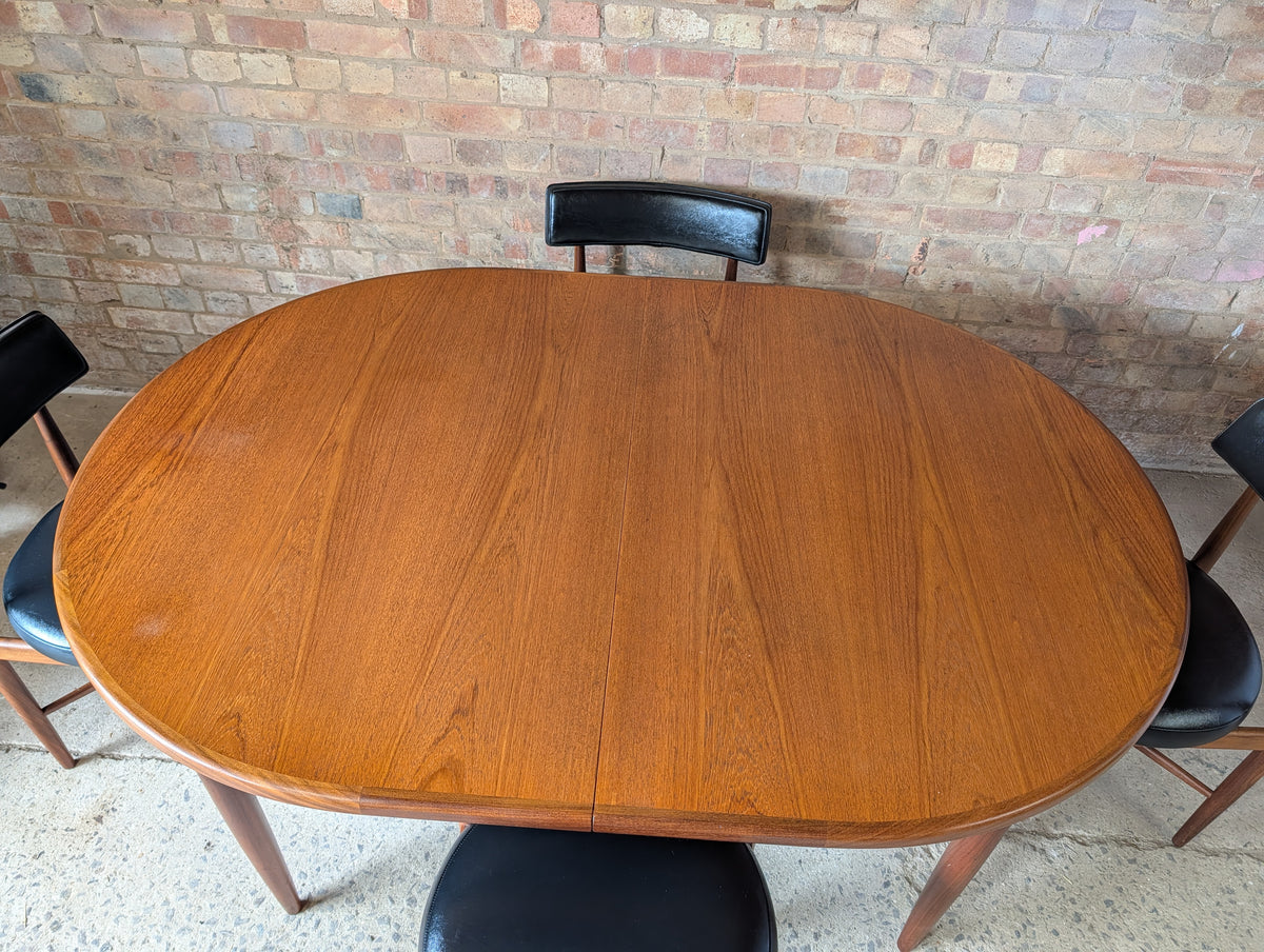 Mid Century G Plan Fresco Teak Extending Dining Table And 4 Chairs By VB Wilkins