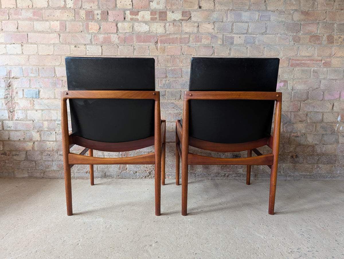 Set Of 4 Mid Century Teak Beithcraft Dining Chairs 1960s