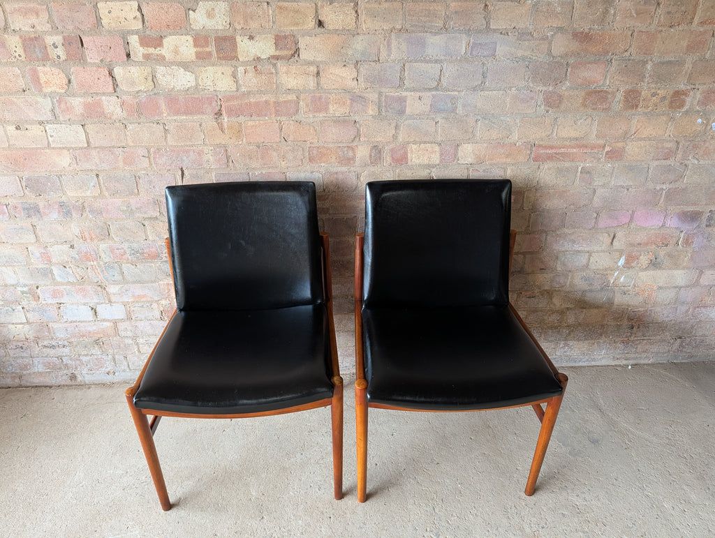 Set Of 4 Mid Century Teak Beithcraft Dining Chairs 1960s