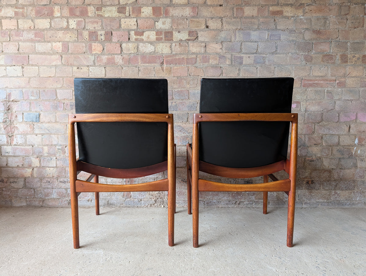 Set Of 4 Mid Century Teak Beithcraft Dining Chairs 1960s