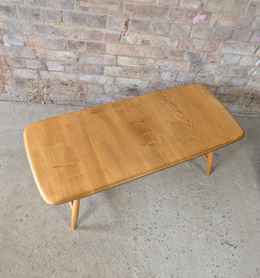 Vintage Ercol 459 Blonde Elm & Beech Coffee Table - Mid Century 1960s