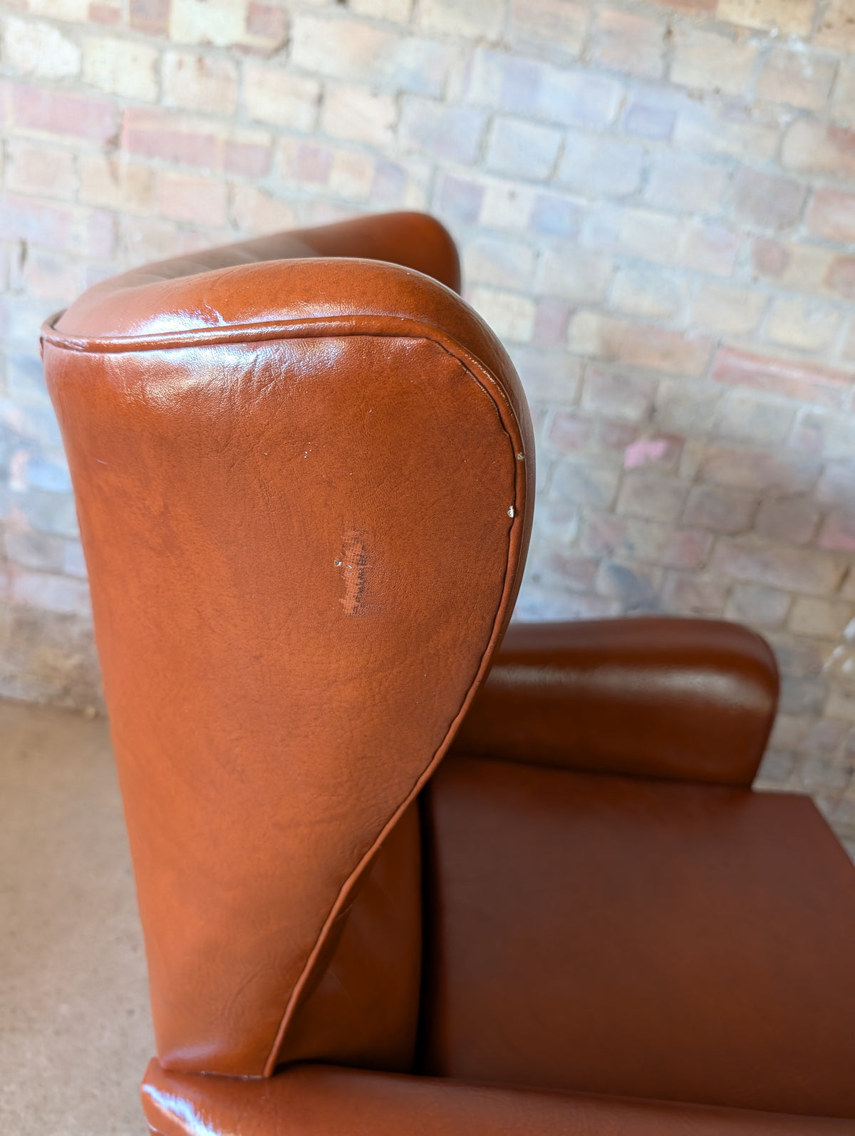 Mid Century Blofeld Style Swivel Wingback Armchair - Vintage 1970s
