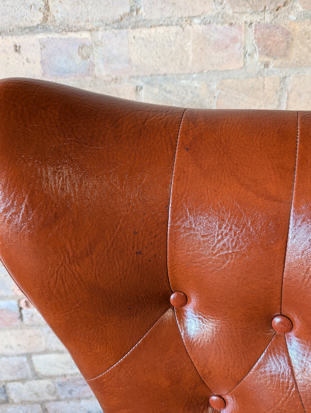 Mid Century Blofeld Style Swivel Wingback Armchair - Vintage 1970s