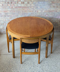 Mid Century Nathan Teak Space Saving Dining Table And 4 Chairs