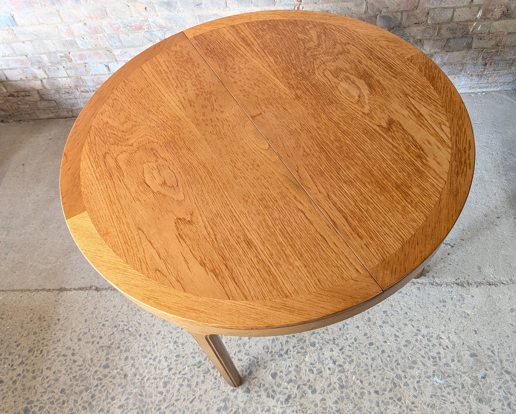 Mid Century Nathan Teak Space Saving Dining Table And 4 Chairs