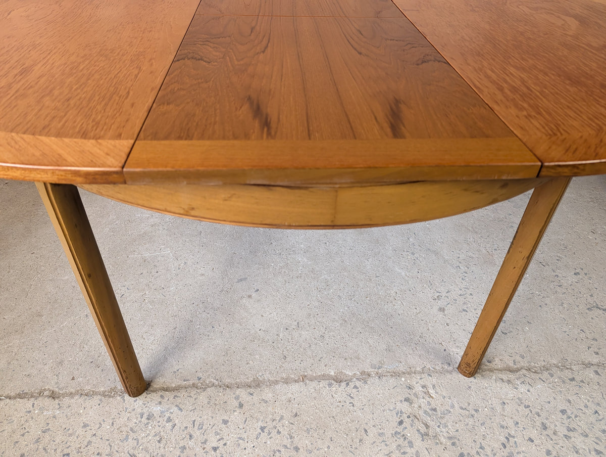 Mid Century Nathan Teak Space Saving Dining Table And 4 Chairs