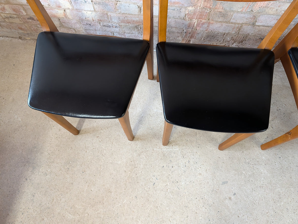 Mid Century Nathan Teak Space Saving Dining Table And 4 Chairs