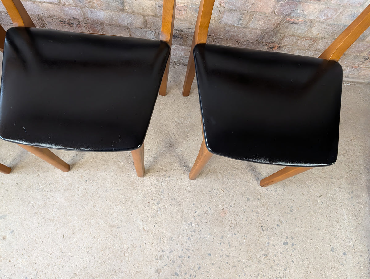 Mid Century Nathan Teak Space Saving Dining Table And 4 Chairs