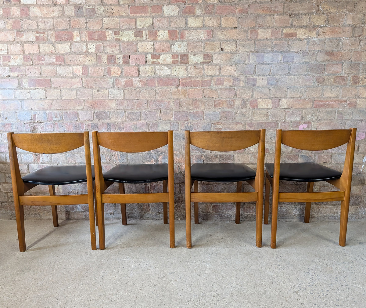 Mid Century Nathan Teak Space Saving Dining Table And 4 Chairs