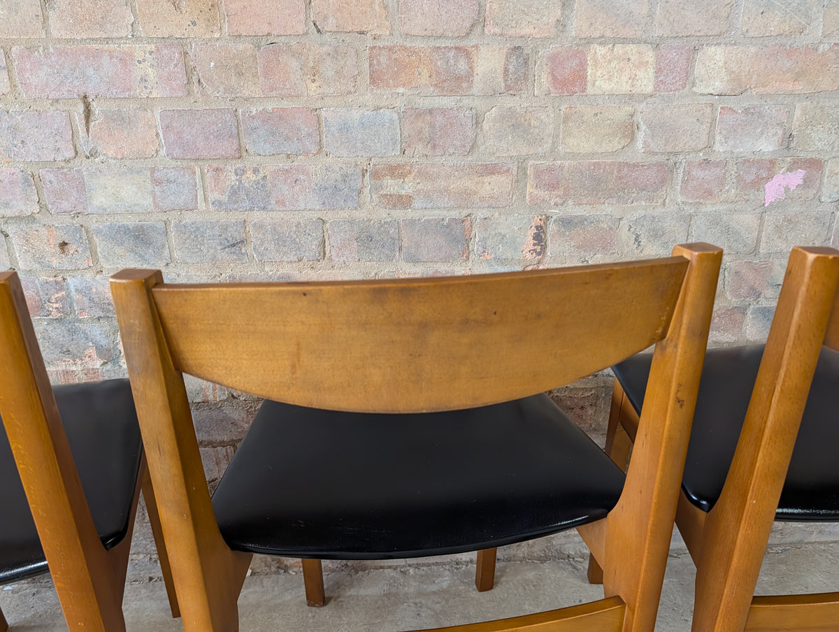 Mid Century Nathan Teak Space Saving Dining Table And 4 Chairs