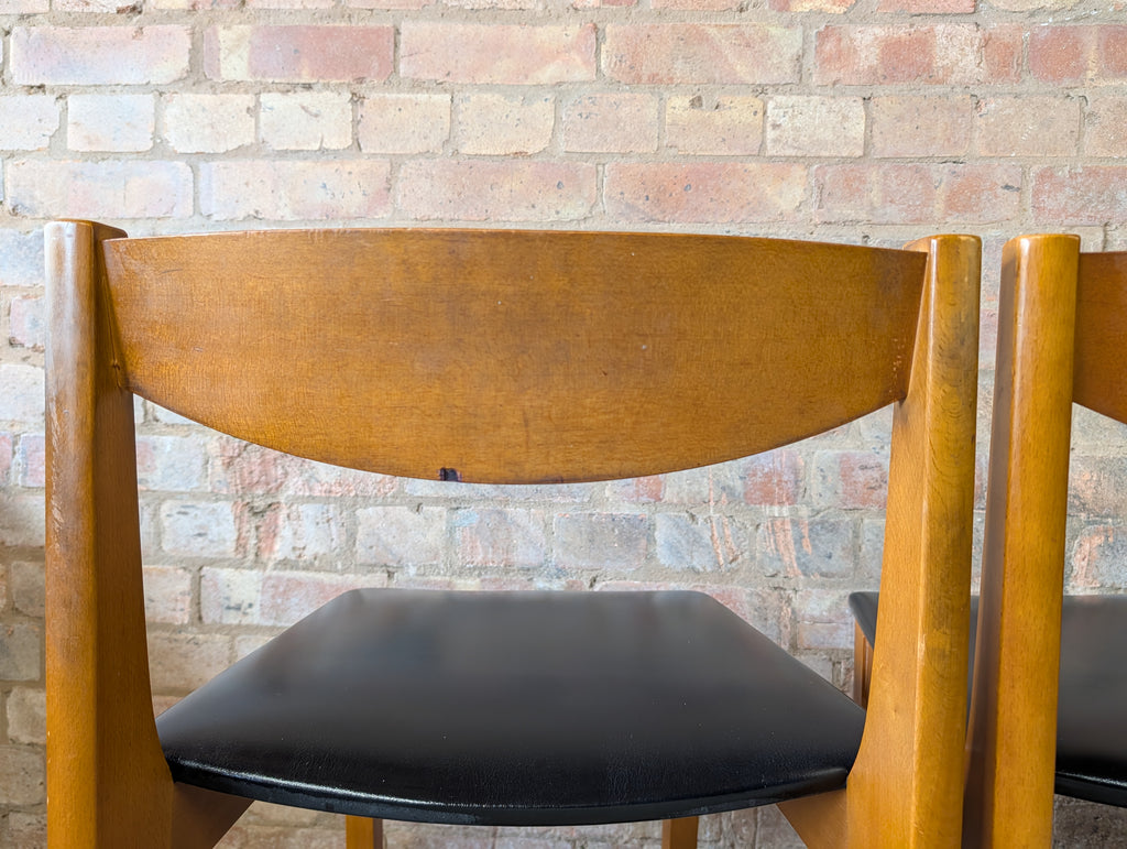 Mid Century Nathan Teak Space Saving Dining Table And 4 Chairs