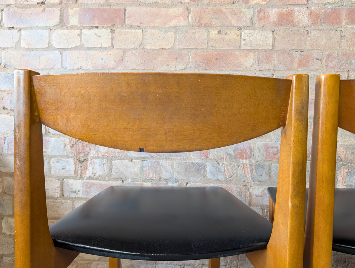 Mid Century Nathan Teak Space Saving Dining Table And 4 Chairs
