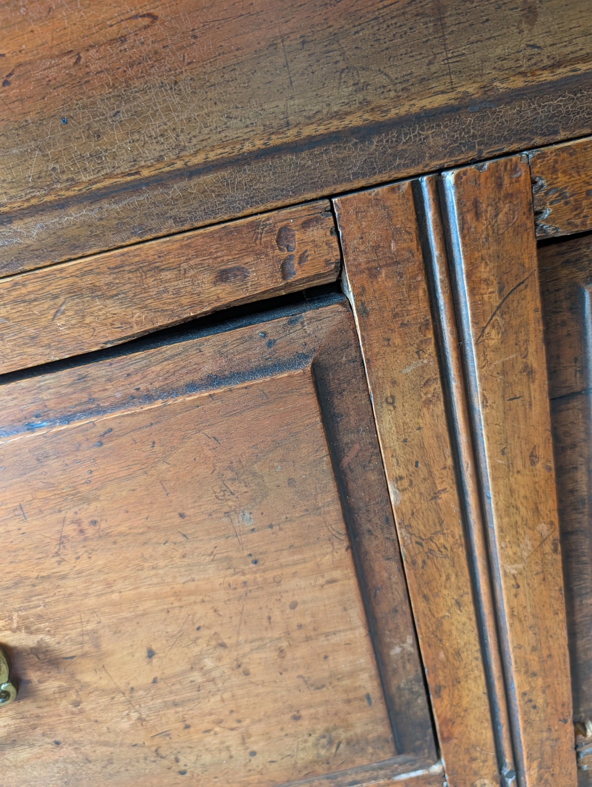 Antique Edwardian Walnut Mirror Back Sideboard / Large Bank Of Drawers C.1900