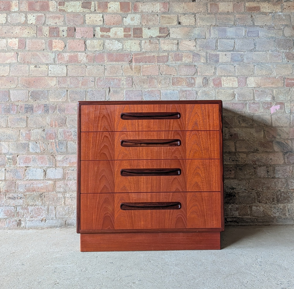 Mid Century G Plan Fresco Teak Chest Of Drawers Vintage 4 Drawer Chest 1960s
