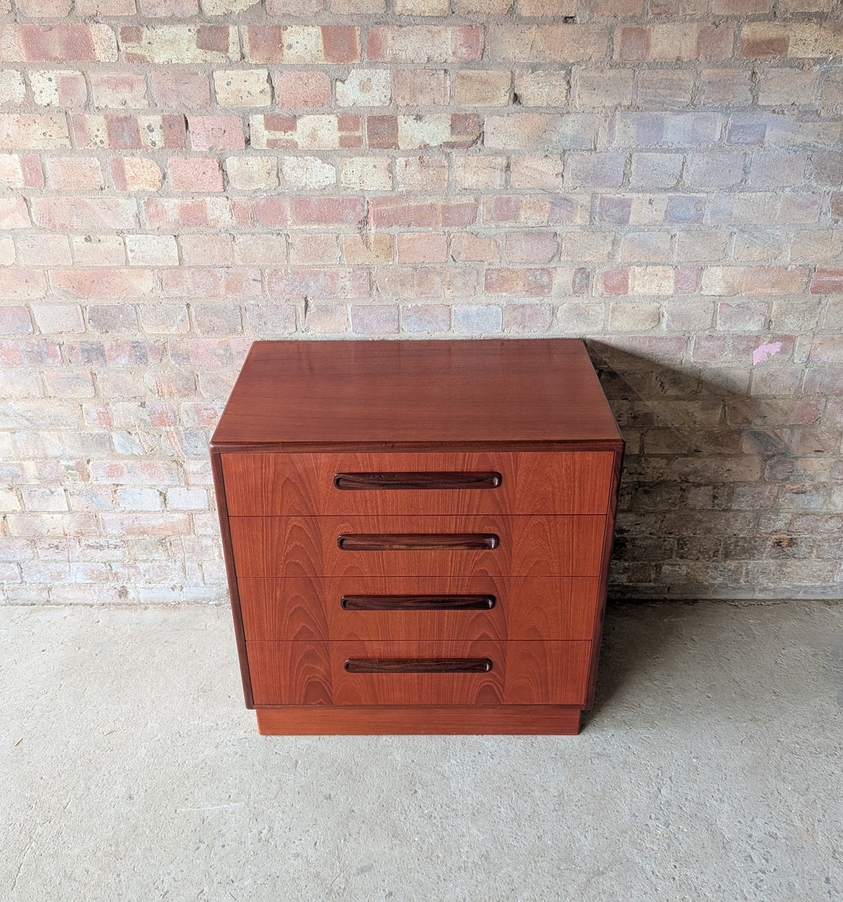 Mid Century G Plan Fresco Teak Chest Of Drawers Vintage 4 Drawer Chest 1960s