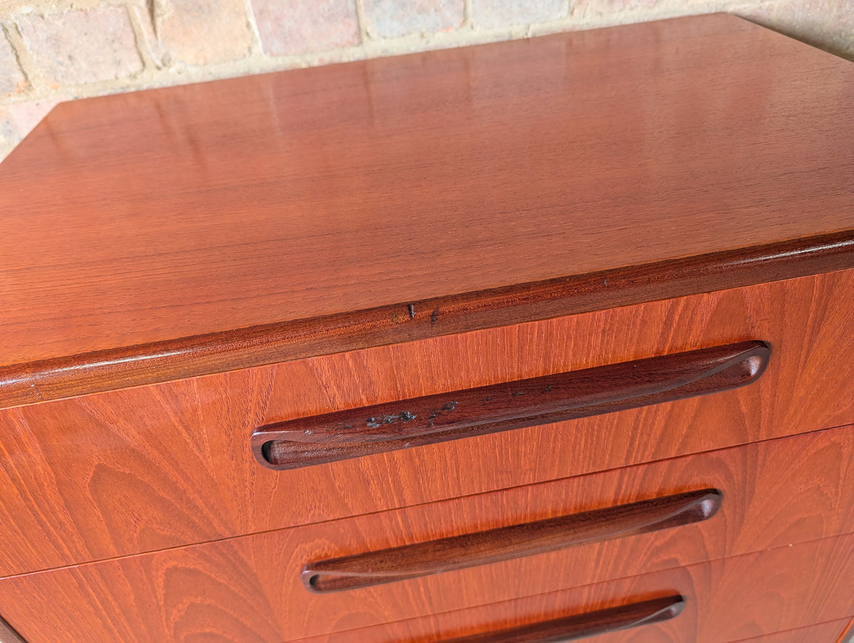Mid Century G Plan Fresco Teak Chest Of Drawers Vintage 4 Drawer Chest 1960s