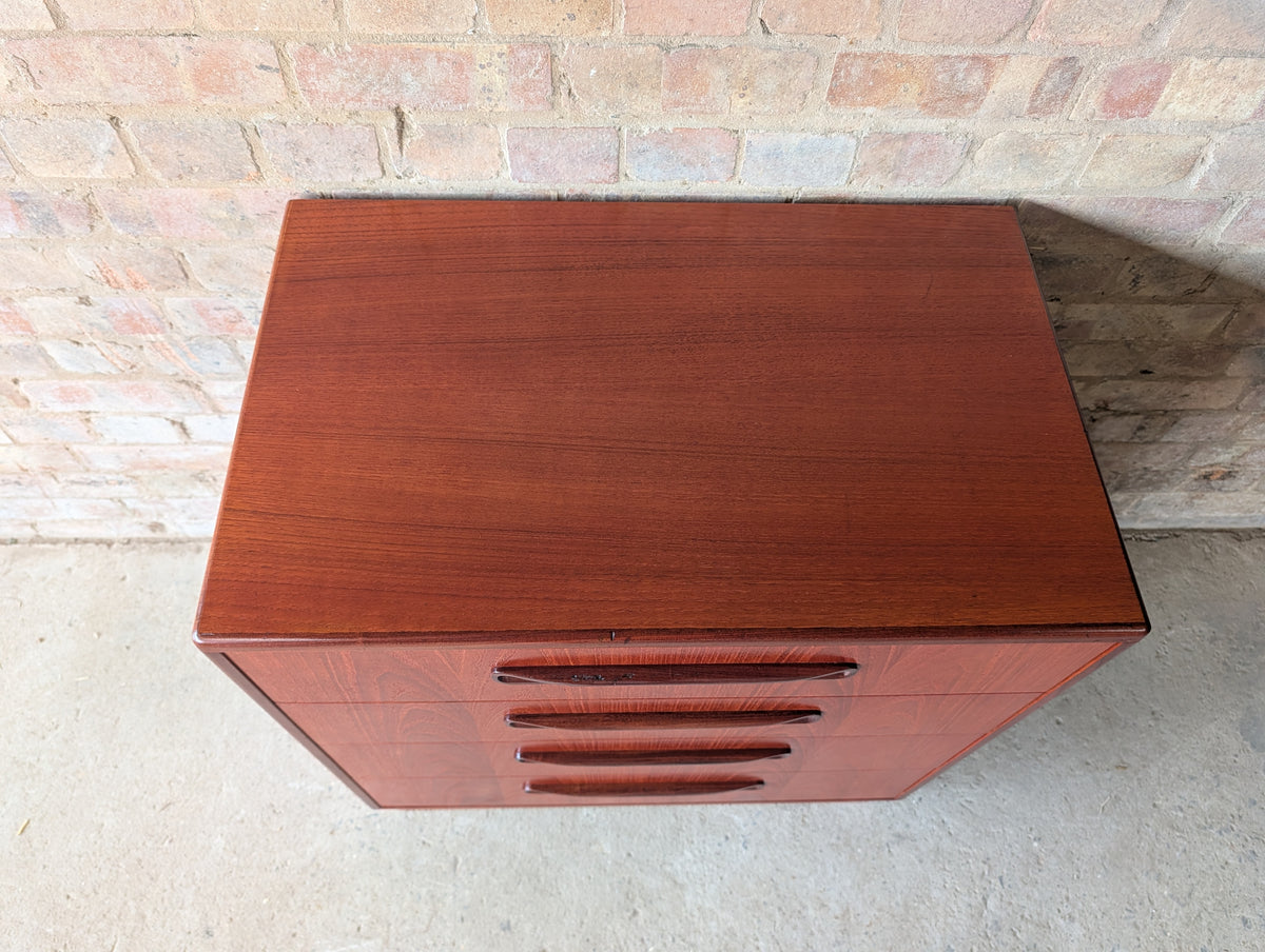 Mid Century G Plan Fresco Teak Chest Of Drawers Vintage 4 Drawer Chest 1960s