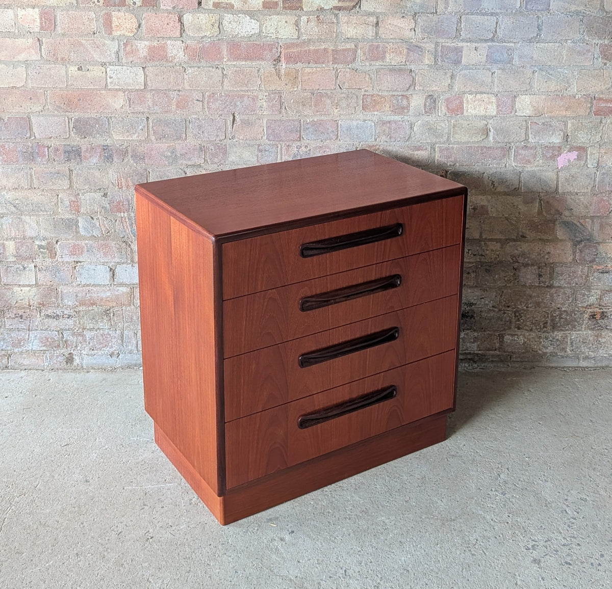 Mid Century G Plan Fresco Teak Chest Of Drawers Vintage 4 Drawer Chest 1960s