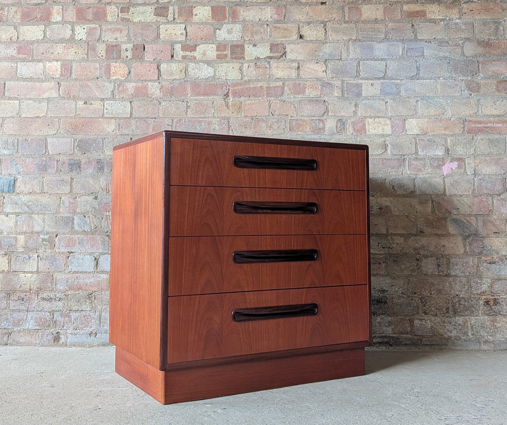 Mid Century G Plan Fresco Teak Chest Of Drawers Vintage 4 Drawer Chest 1960s