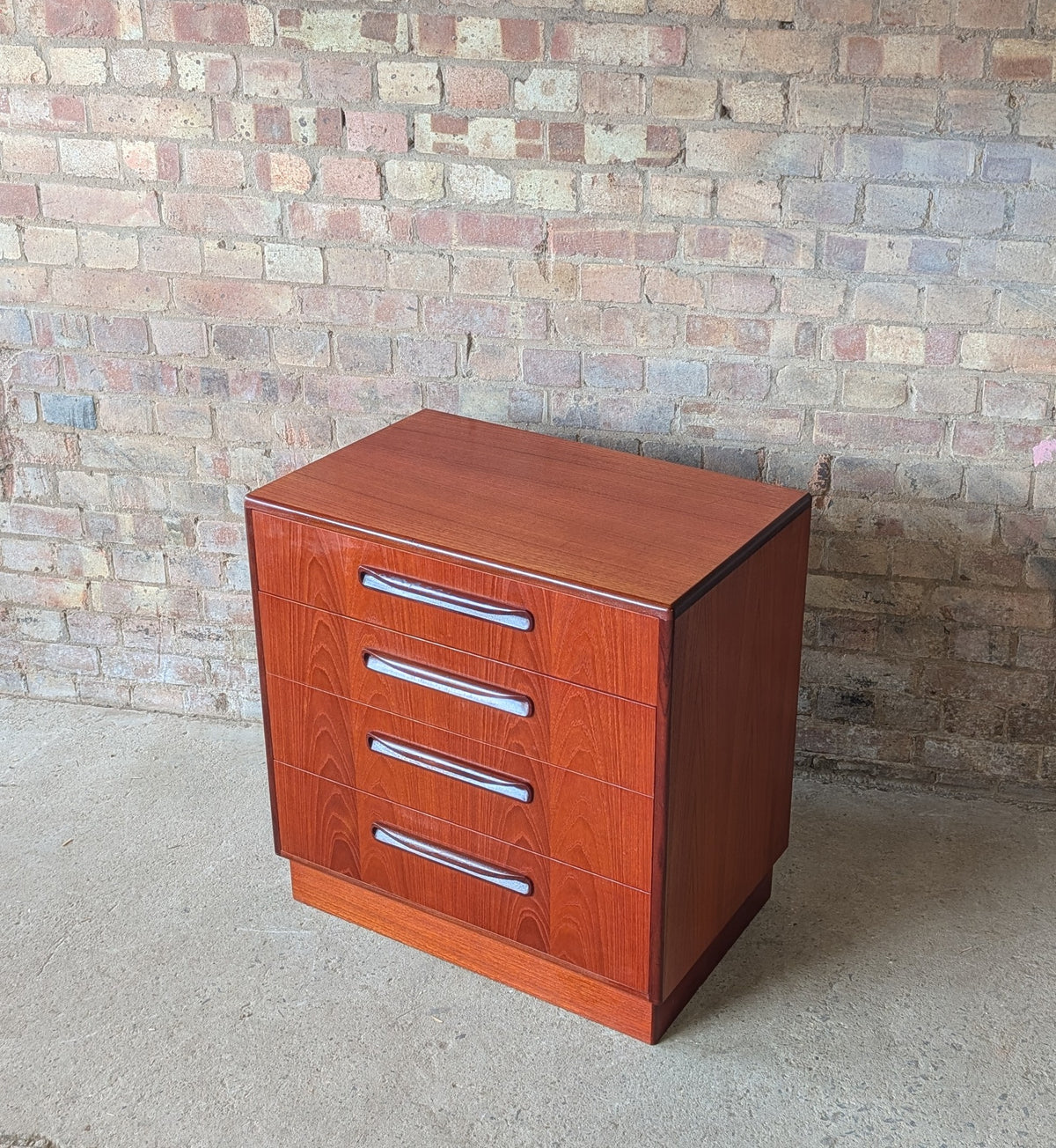 Mid Century G Plan Fresco Teak Chest Of Drawers Vintage 4 Drawer Chest 1960s