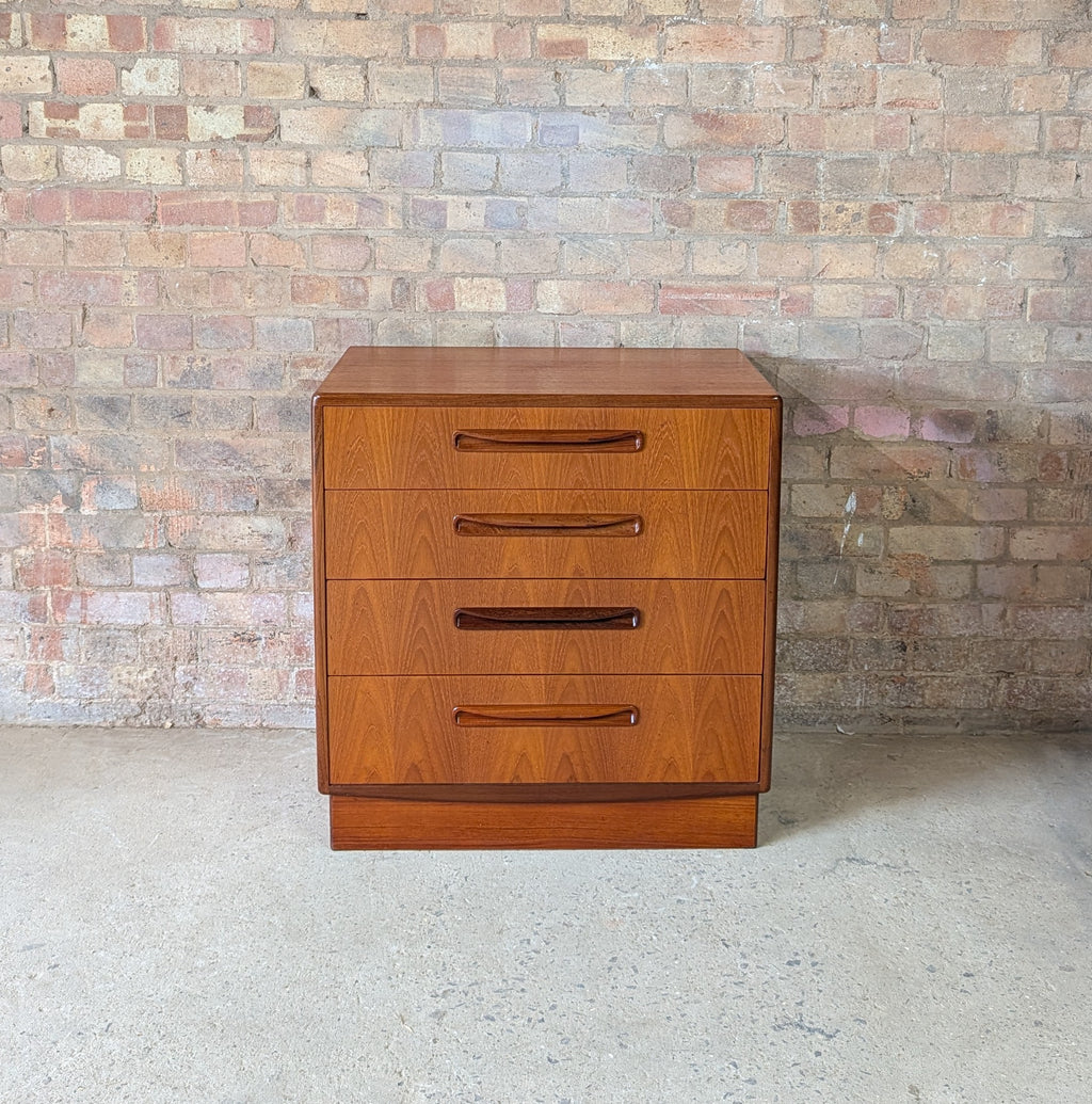 Mid Century G Plan Fresco Teak Chest Of Drawers Vintage 4 Drawer Chest 1960s