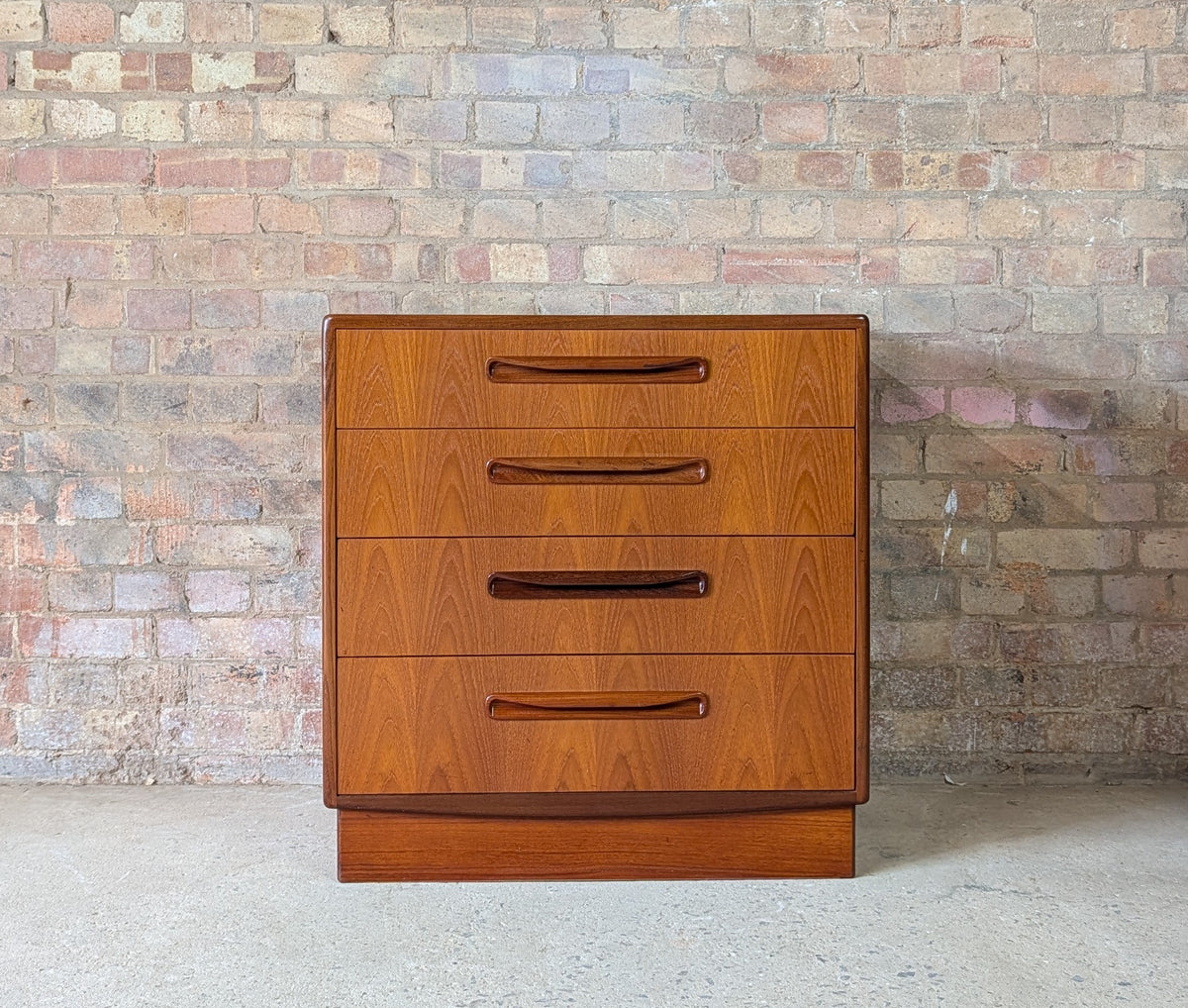 Mid Century G Plan Fresco Teak Chest Of Drawers Vintage 4 Drawer Chest 1960s