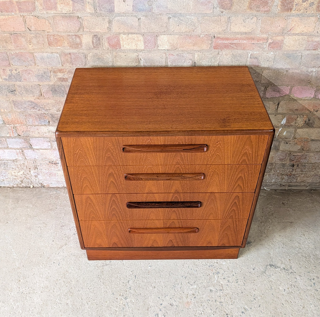 Mid Century G Plan Fresco Teak Chest Of Drawers Vintage 4 Drawer Chest 1960s