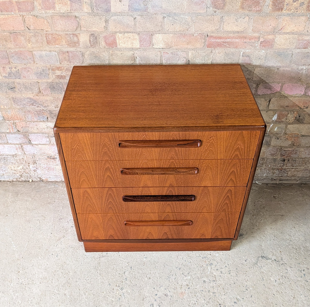 Mid Century G Plan Fresco Teak Chest Of Drawers Vintage 4 Drawer Chest 1960s