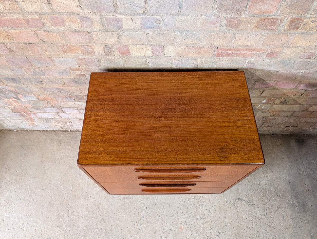 Mid Century G Plan Fresco Teak Chest Of Drawers Vintage 4 Drawer Chest 1960s
