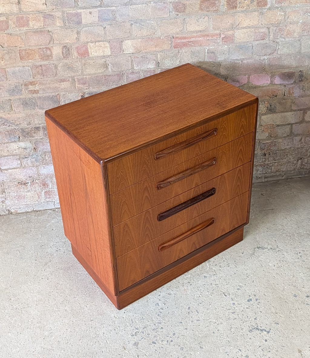 Mid Century G Plan Fresco Teak Chest Of Drawers Vintage 4 Drawer Chest 1960s