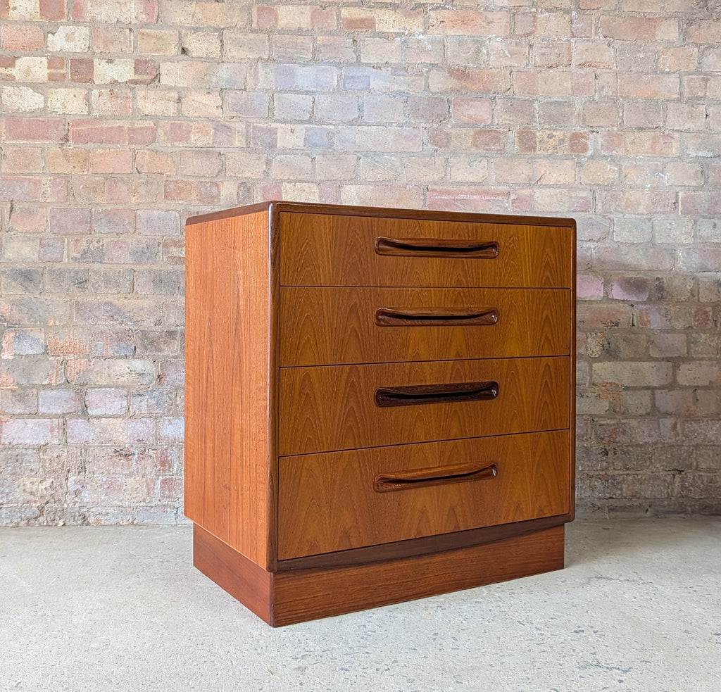 Mid Century G Plan Fresco Teak Chest Of Drawers Vintage 4 Drawer Chest 1960s
