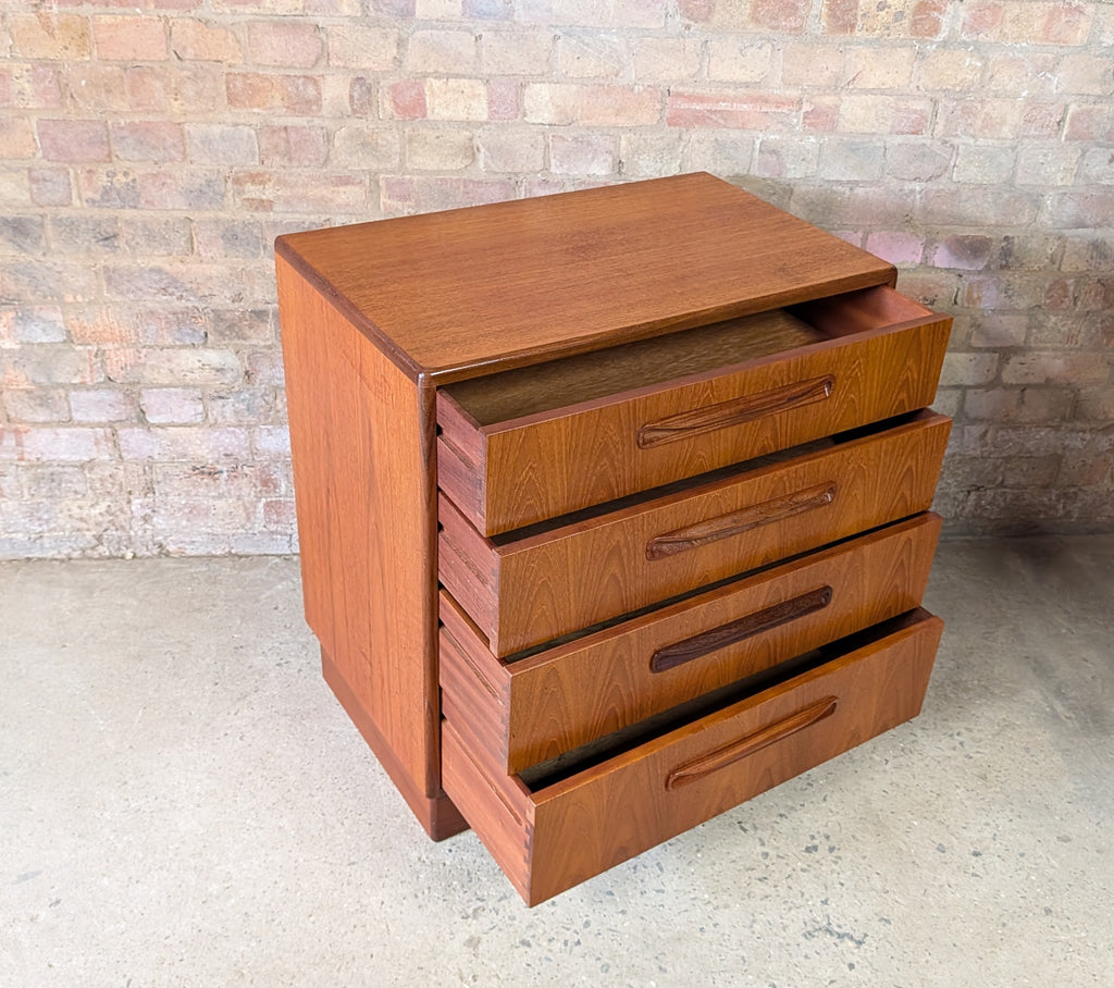 Mid Century G Plan Fresco Teak Chest Of Drawers Vintage 4 Drawer Chest 1960s