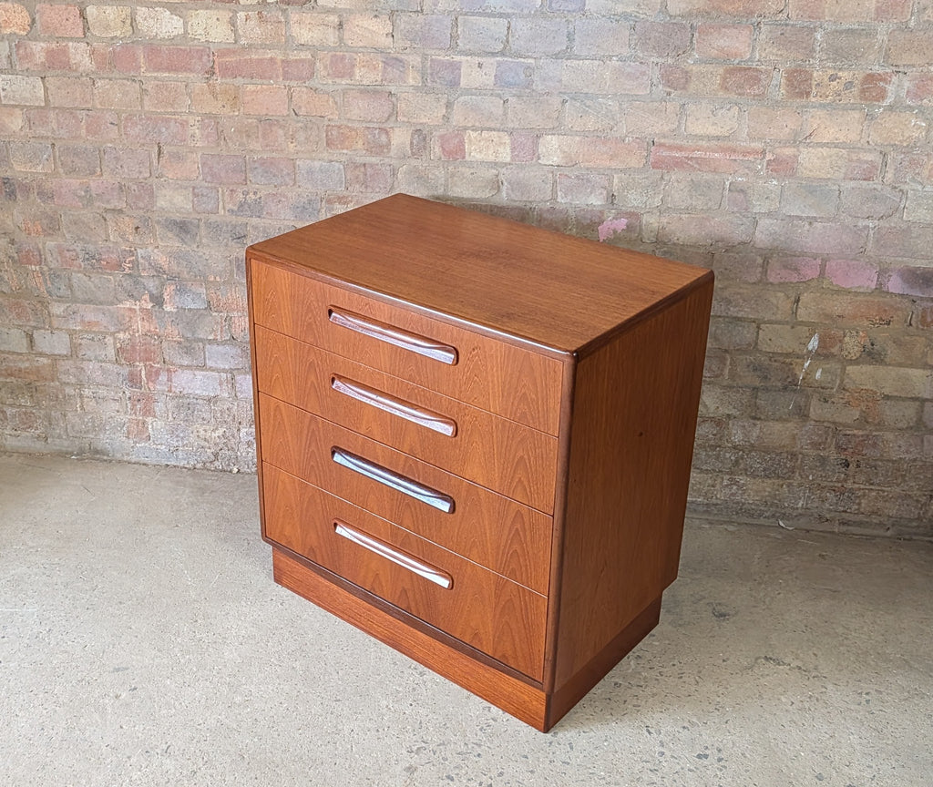 Mid Century G Plan Fresco Teak Chest Of Drawers Vintage 4 Drawer Chest 1960s