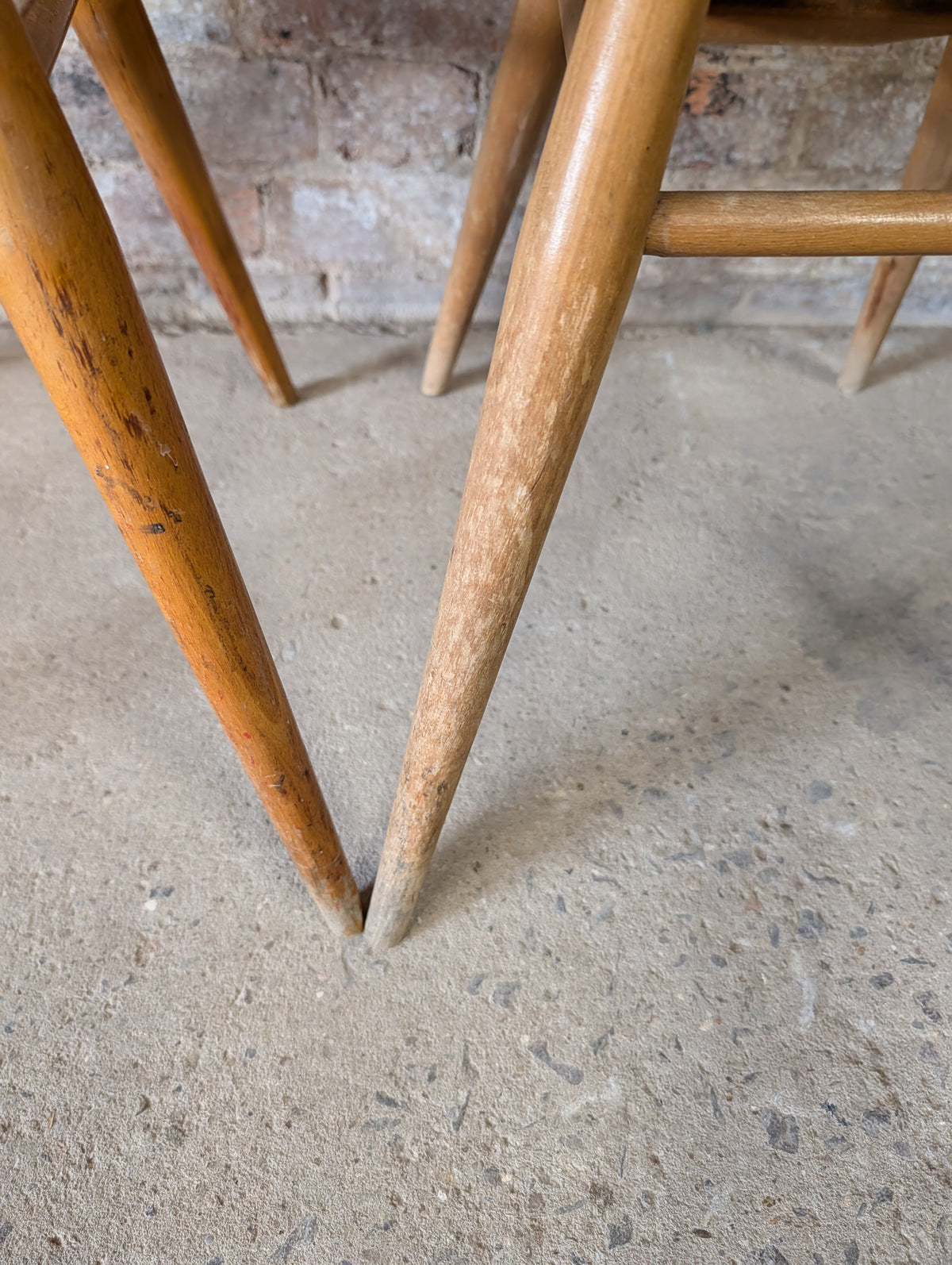 Pair Of Ercol 391 Elm & Beech Dining Chairs 1950s