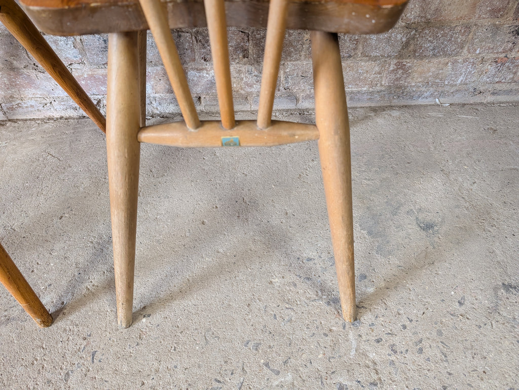 Pair Of Ercol 391 Elm & Beech Dining Chairs 1950s