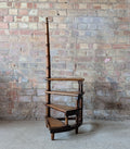 Vintage Mahogany & Leather Spiral Library Steps - Regency Style Bed Steps