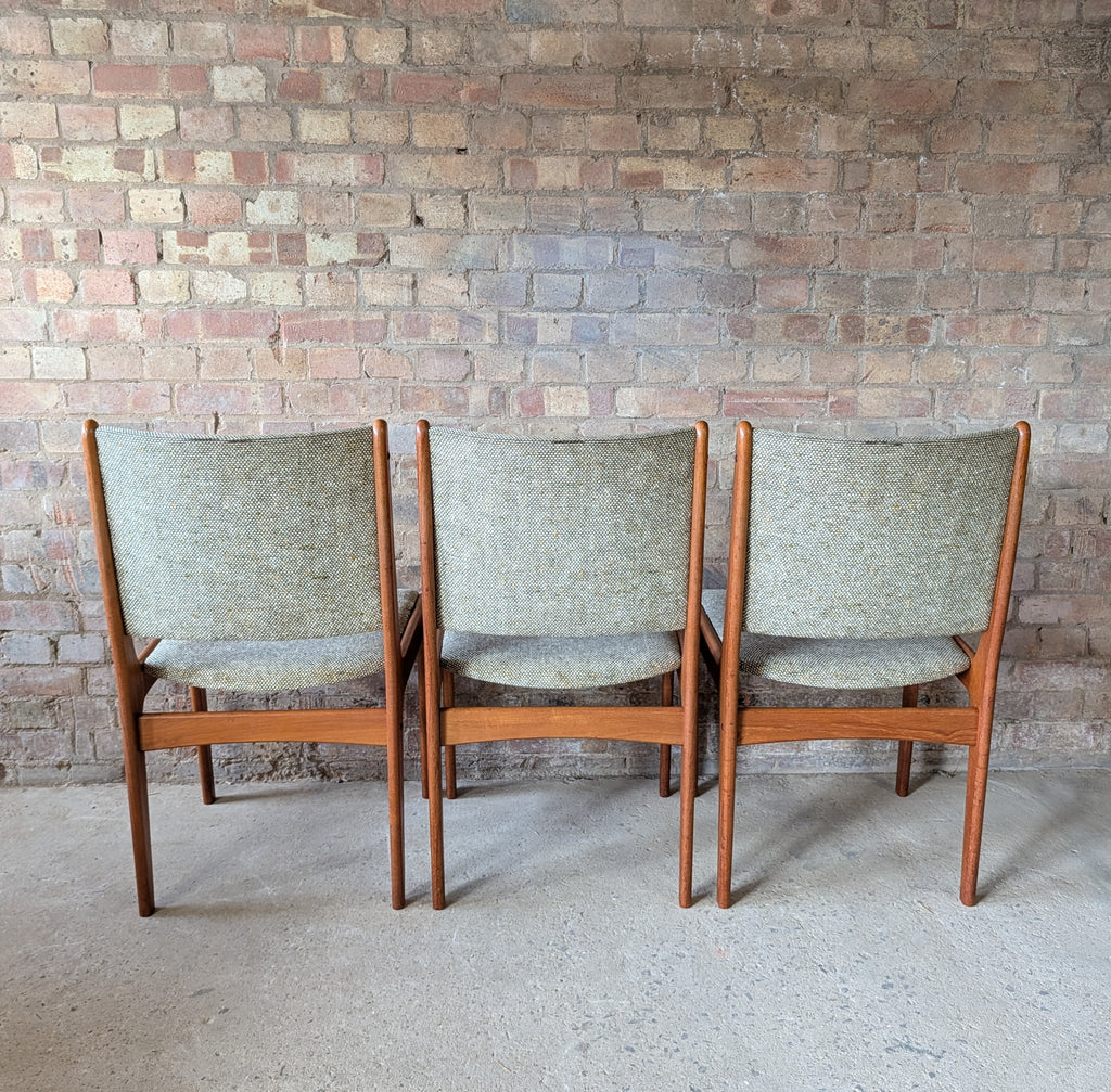 Set Of 6 Mid Century Teak Danish Dining Chairs