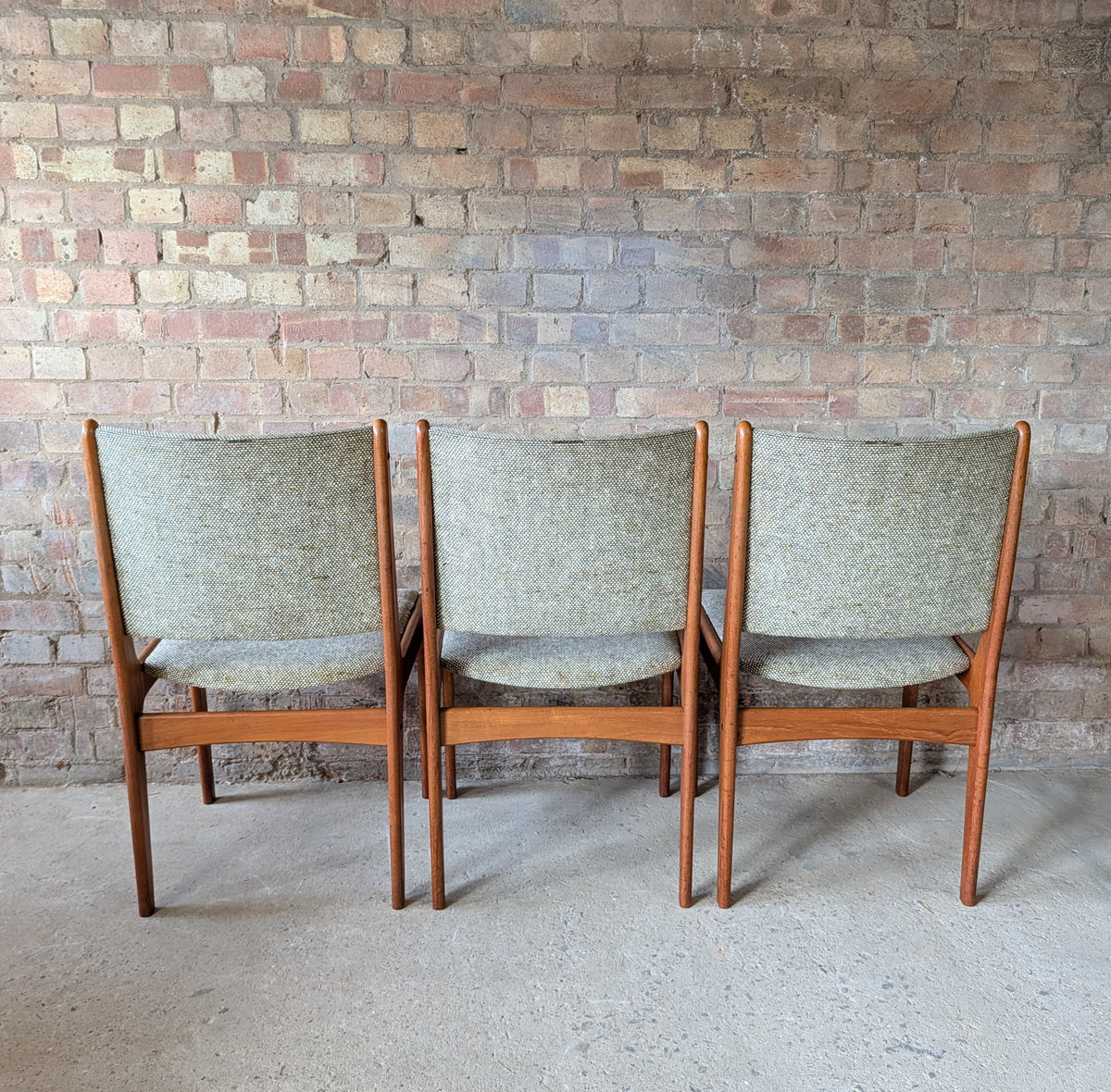 Set Of 6 Mid Century Teak Danish Dining Chairs