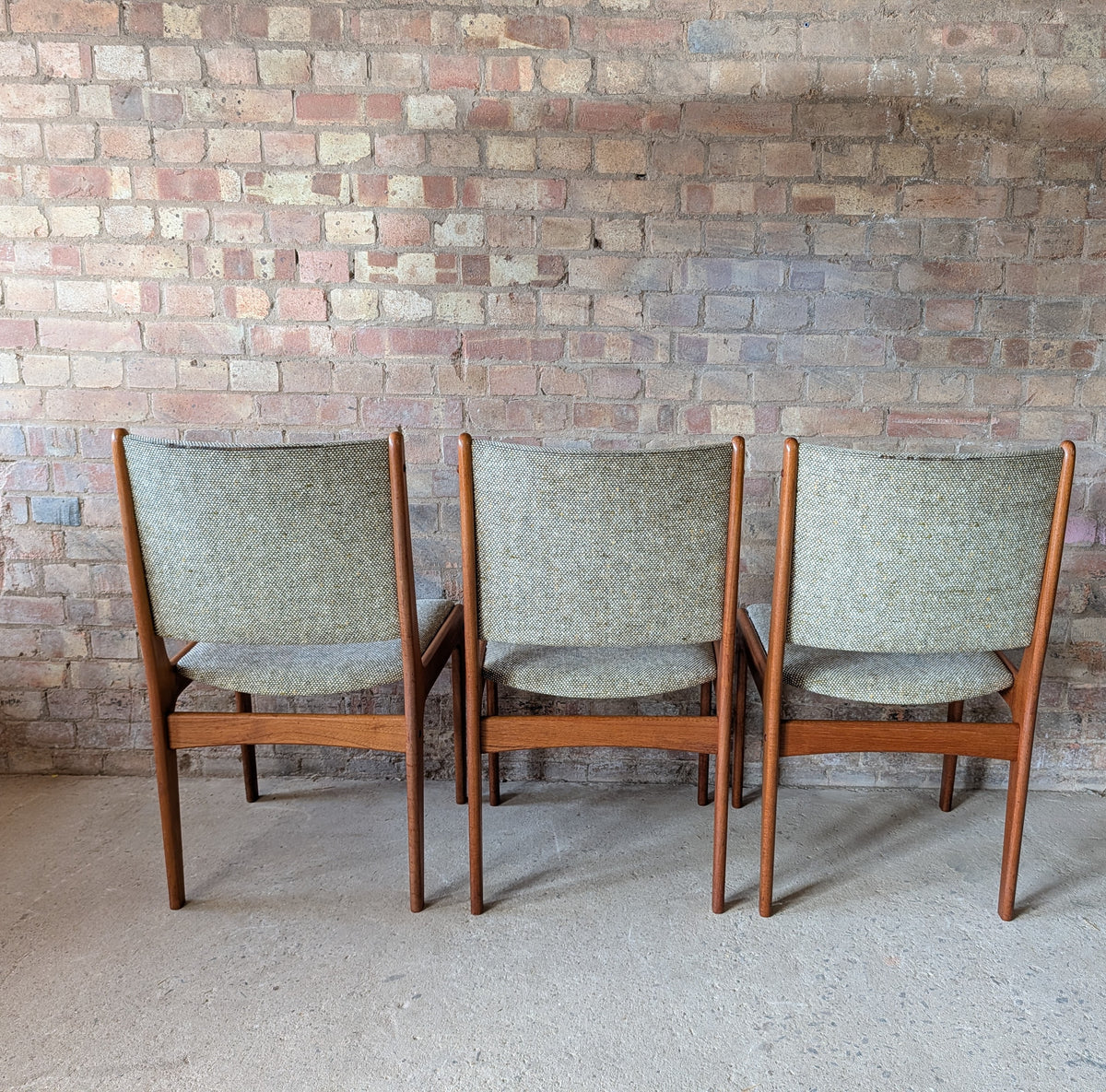 Set Of 6 Mid Century Teak Danish Dining Chairs