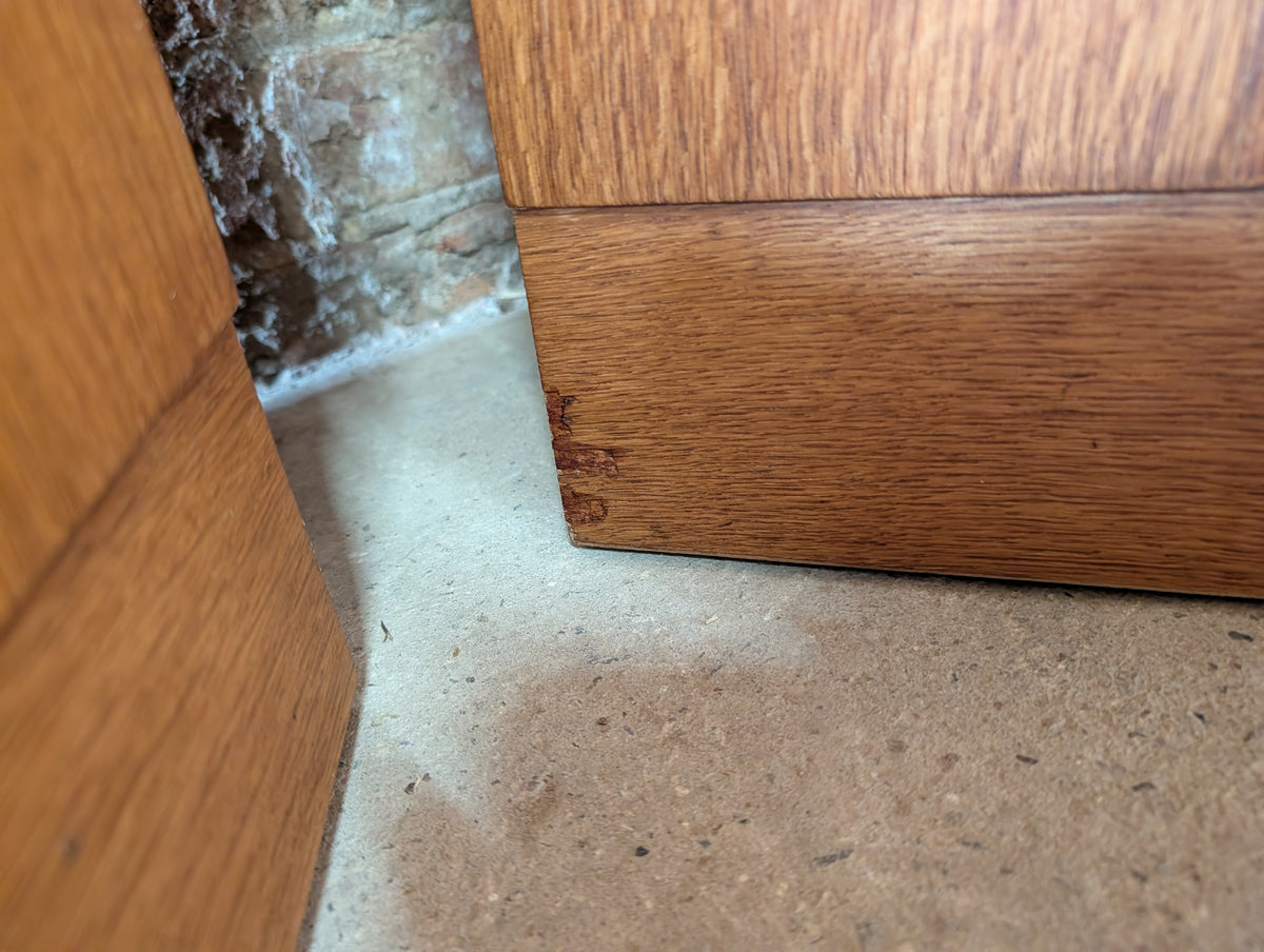 Pair Of Mid Century Meredew Oak Bedside Cabinets 1960s