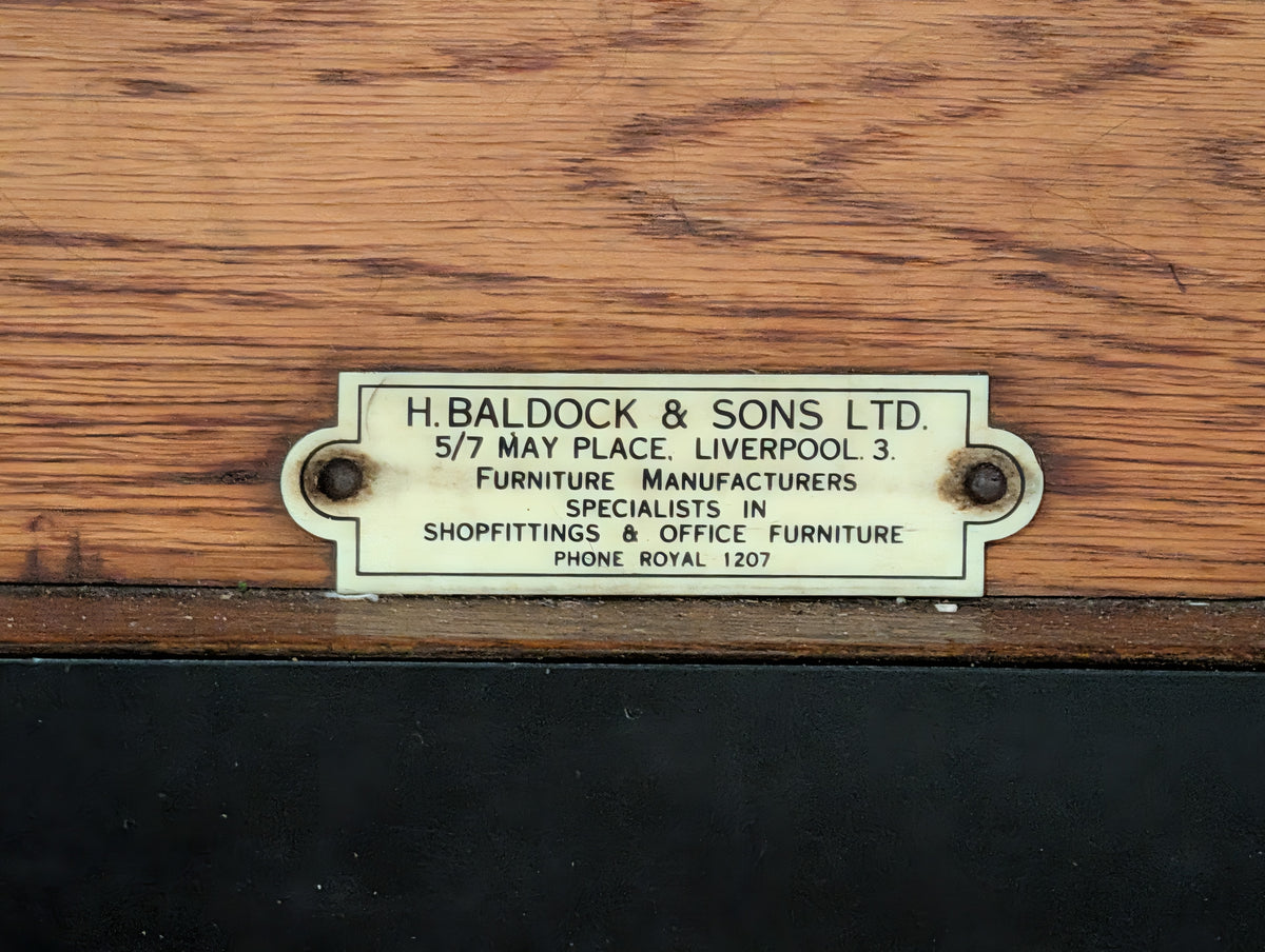 Vintage Art Deco Oak Writing Desk- 7 Drawer 1930s