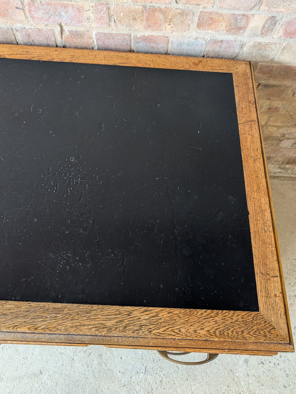 Vintage Art Deco Oak Writing Desk- 7 Drawer 1930s