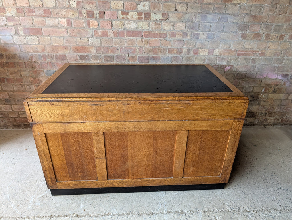 Vintage Art Deco Oak Writing Desk- 7 Drawer 1930s
