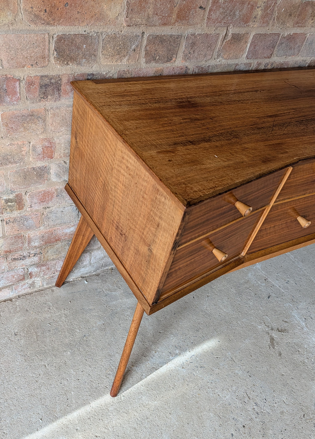 Mid Century Alfred Cox Walnut Sideboard/ Dressing Table 1960s