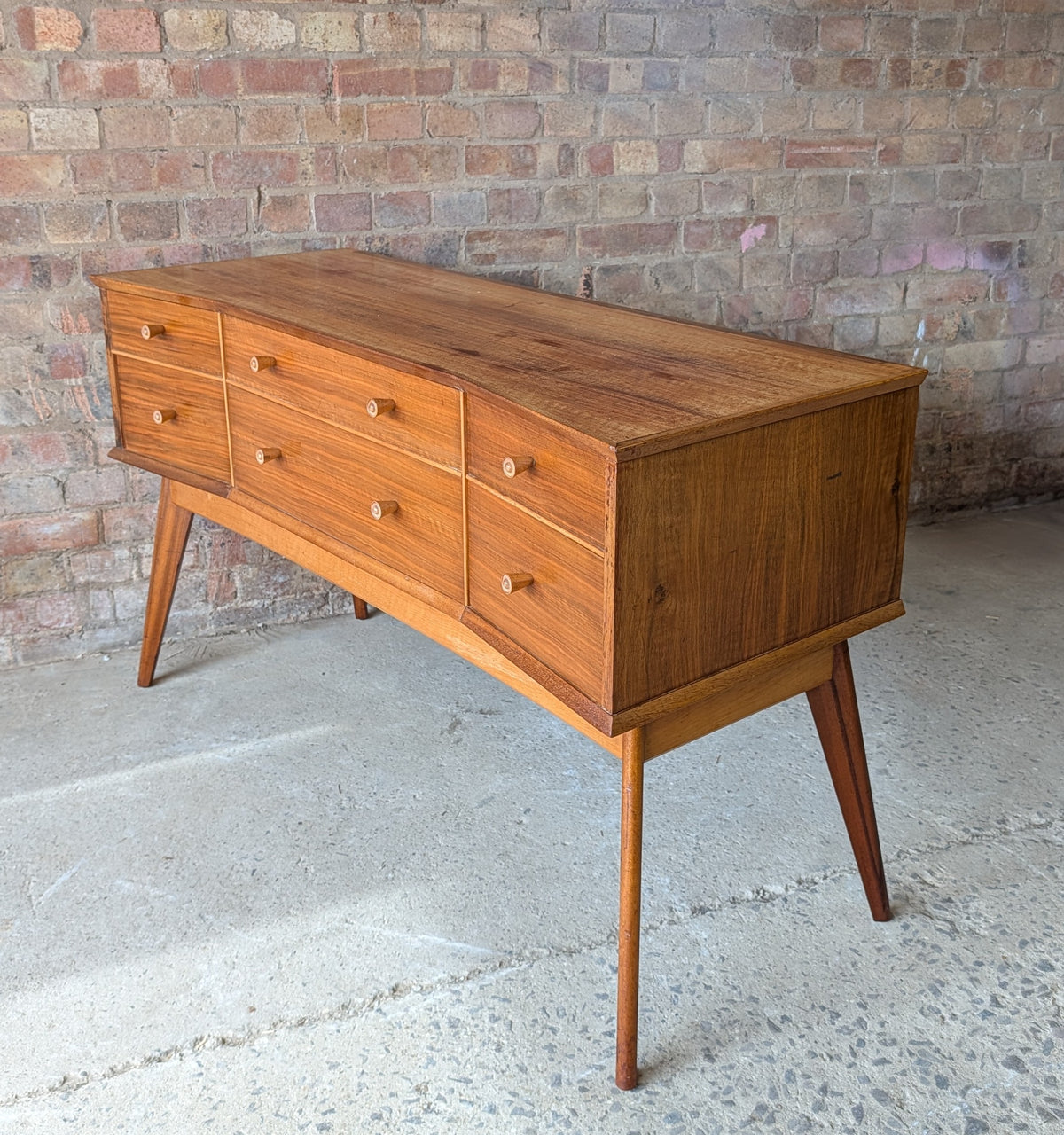 Mid Century Alfred Cox Walnut Sideboard/ Dressing Table 1960s