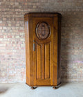 Early 20th Century Antique Oak Hall Robe Vintage Wardrobe Hall Cupboard