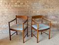 Pair Of Mid Century McIntosh Teak Carver Dining Chairs