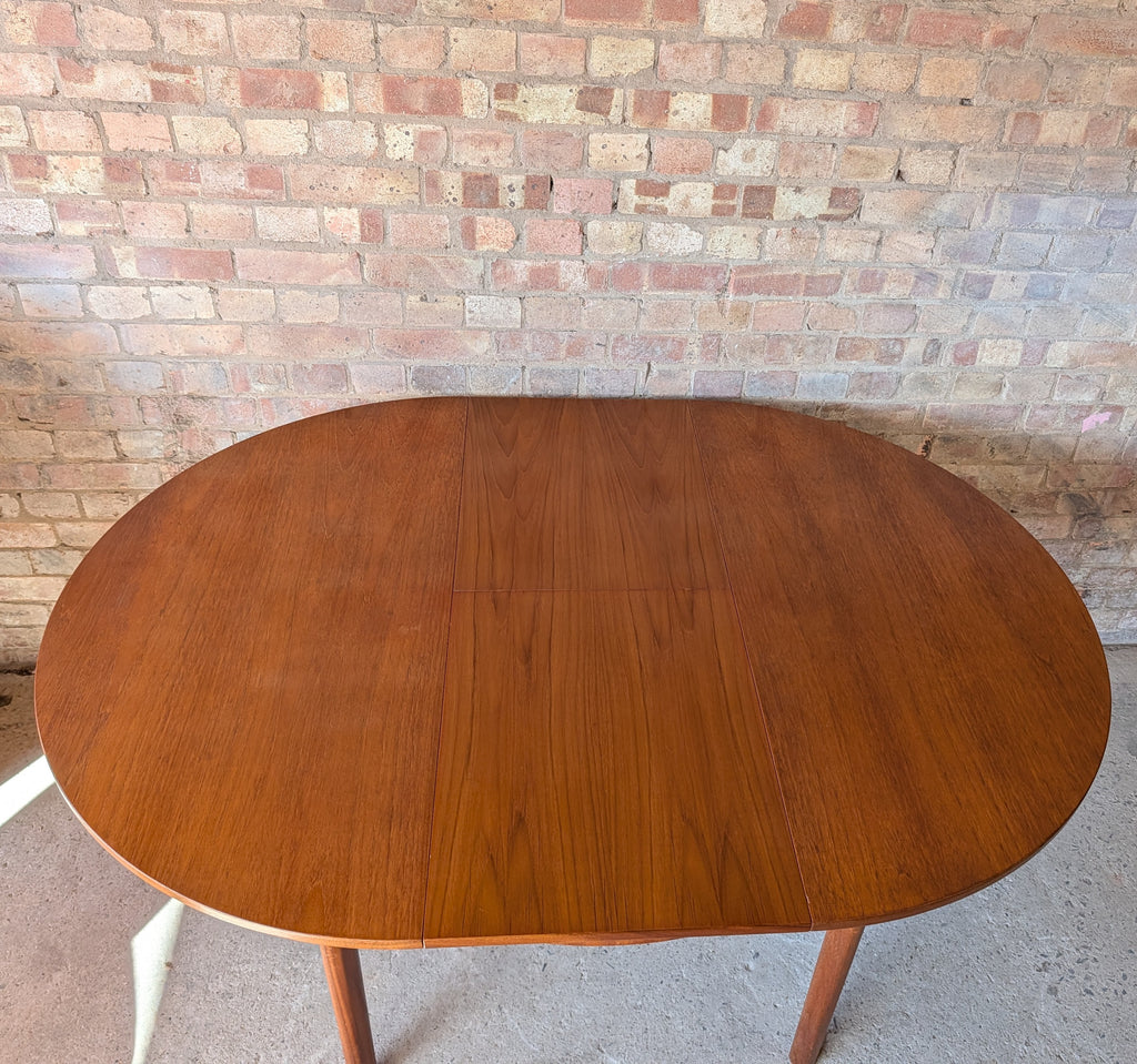 Mid Century McIntosh 'roundette'  Space Saving Teak Dining Table And 4 Chairs