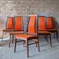 Set Of 6 Mid Century Koefoeds Hornslet 'Eva' Rosewood Danish Dining Chairs