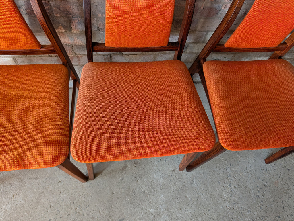 Set Of 6 Mid Century Koefoeds Hornslet 'Eva' Rosewood Danish Dining Chairs